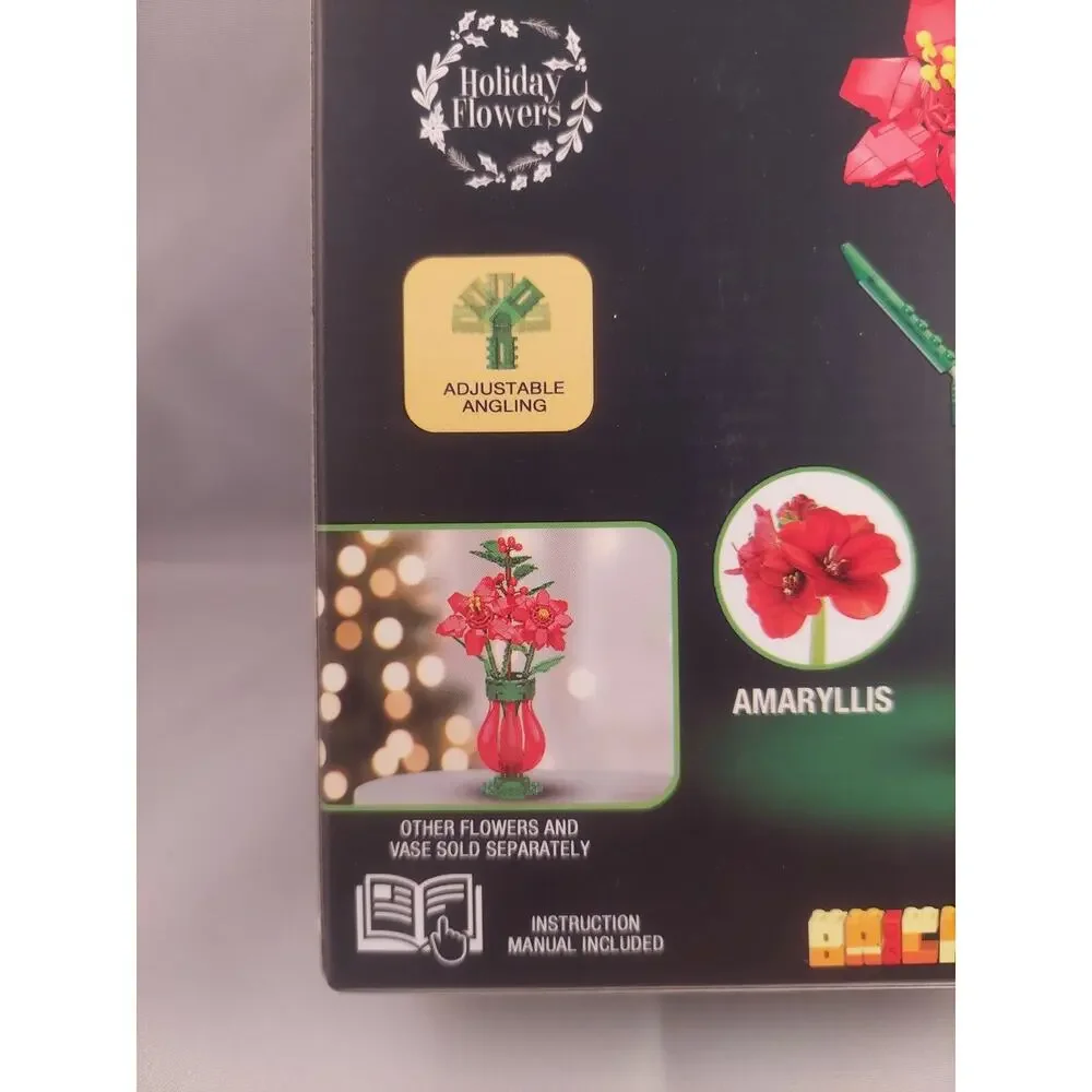 Brickcraft Bricktanicals Holiday Flowers Amaryllis Brick Building Set 102pcs New